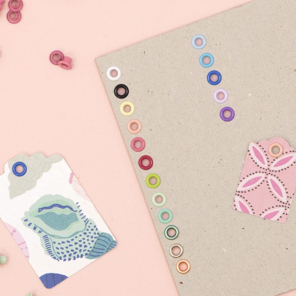 40 Pack Basic Metallic Eyelets Scrapbooking Crafts Inner 5mm Outer 8mm Silver