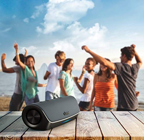 Scene Wireless Bluetooth Speaker, Stereo Wireless Pairing, Waterproof Grey