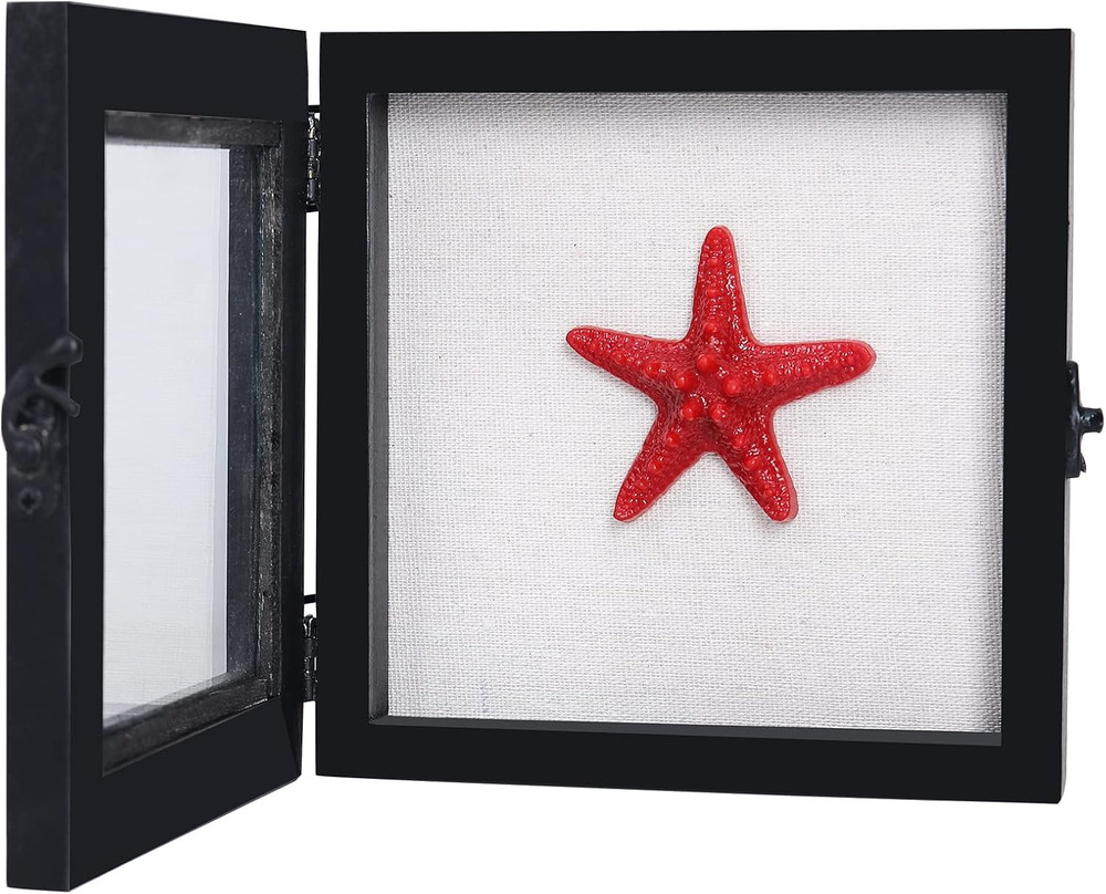 Shadow Box 6X6, Small Shadow Box Frame with Glass, Square Shadow Boxes Display C