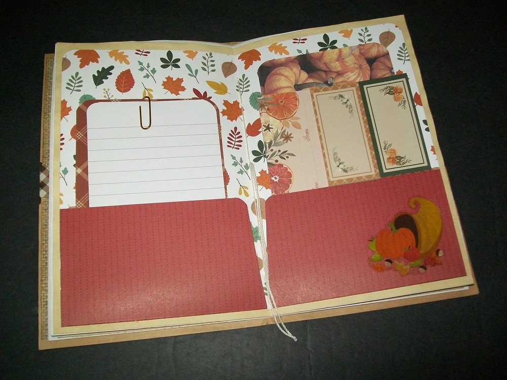 Handmade Fall Junk Journal Gratitude Holiday Blank Journal Fall Planner