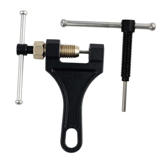 Motorcycle Chain Breaker Tool with Replacement Thimble,Durable Motorcycle