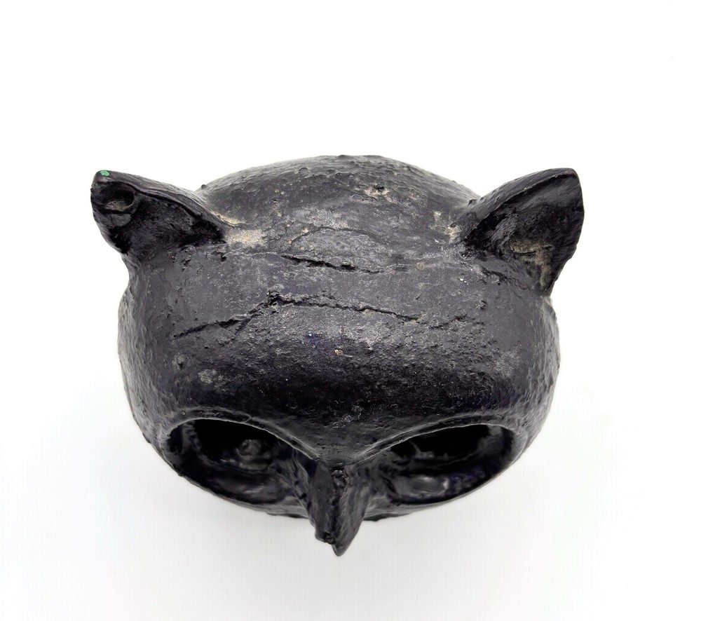 Japanese Cast Iron Owl Lantern Incense Burner