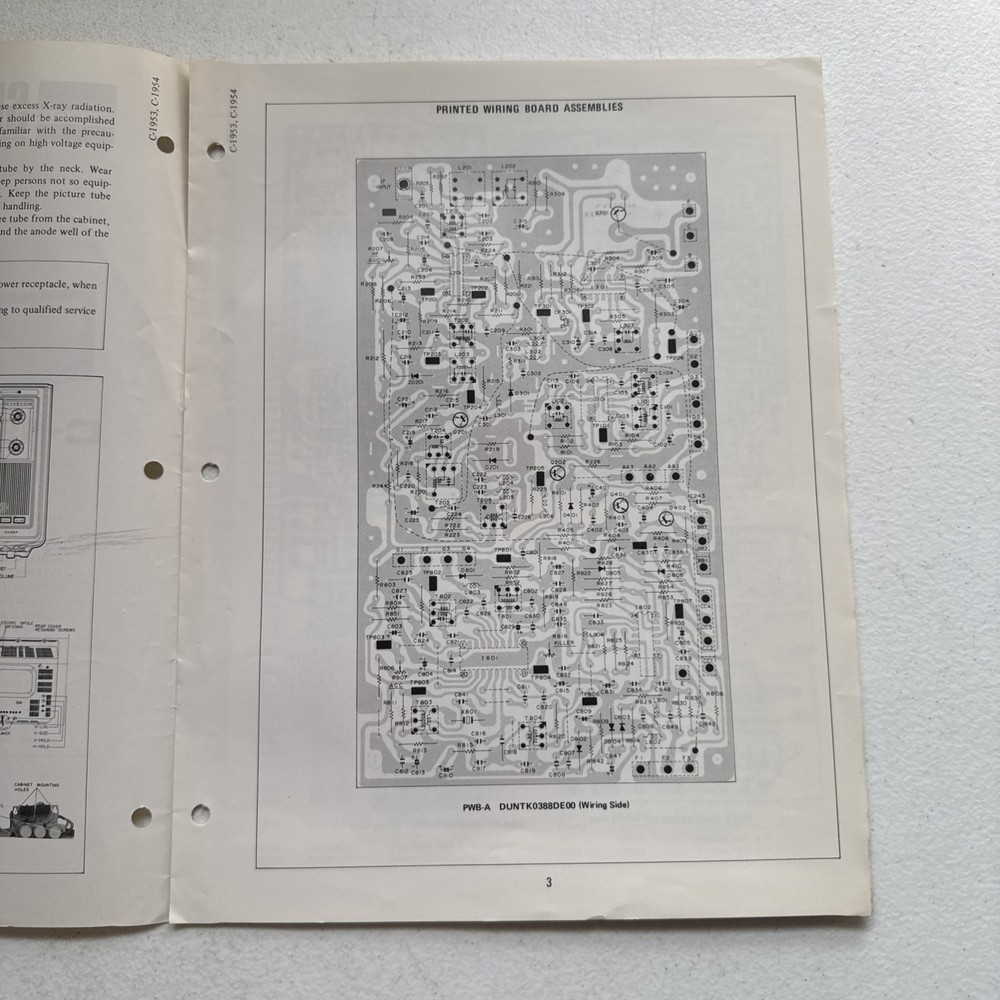 Sharp Electronics Color Television Models C-1953 & C-1954 Service Information
