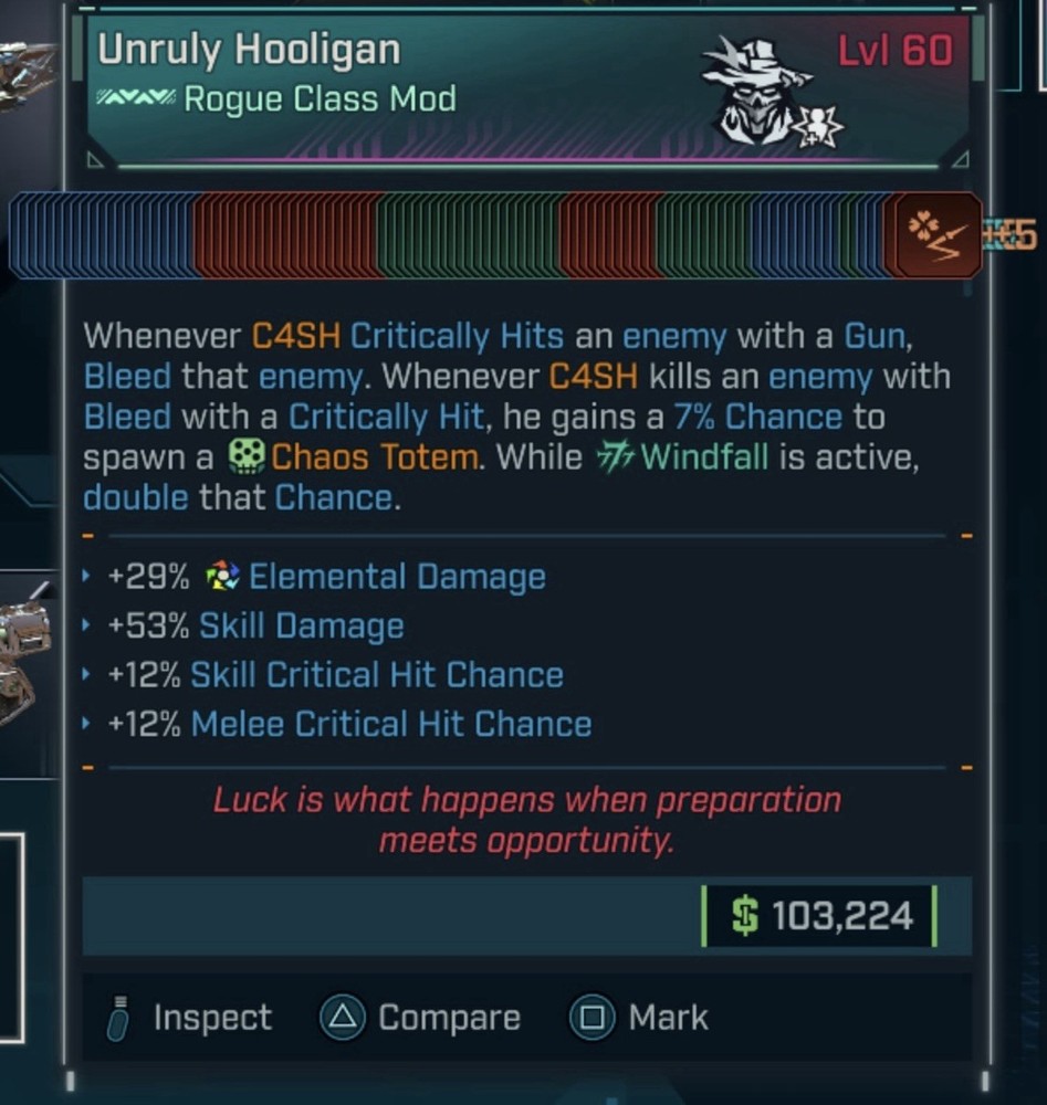 Borderlands 4 C4SH Modded Class Mods Level 1 & 60