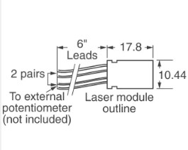Variable IR Output Laser Diode Module 780nm, 0-5mW
