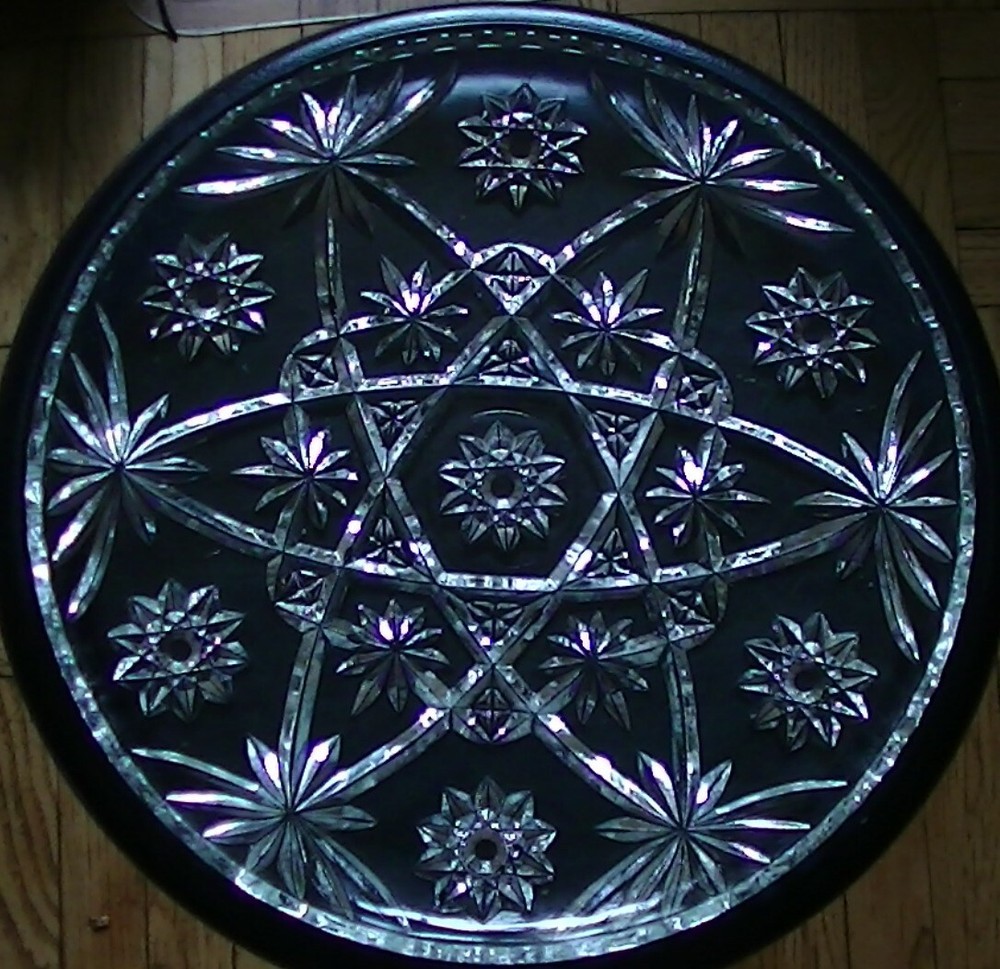 Vintage Cut Glass Platter