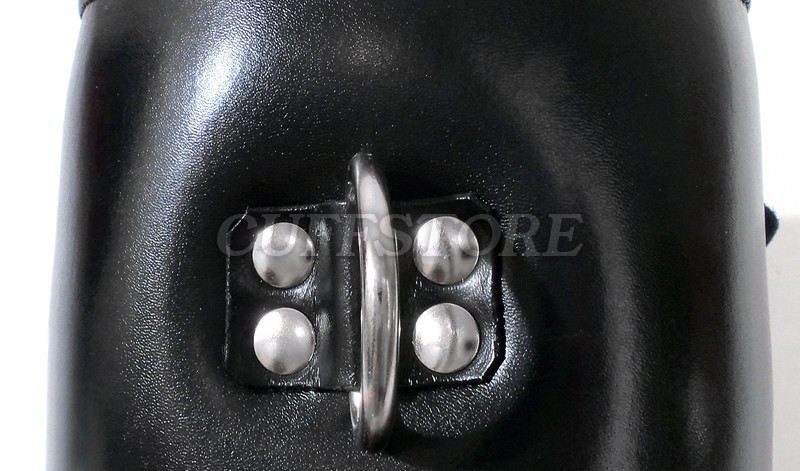 Adjustable Size Deluxe Padded Black Leather Posture Collar