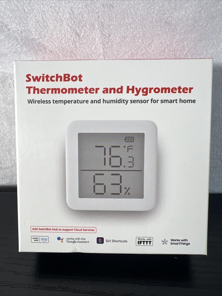 Hygrometer Thermometer Alexa by SwitchBot - iPhone Android Wireless Temperature
