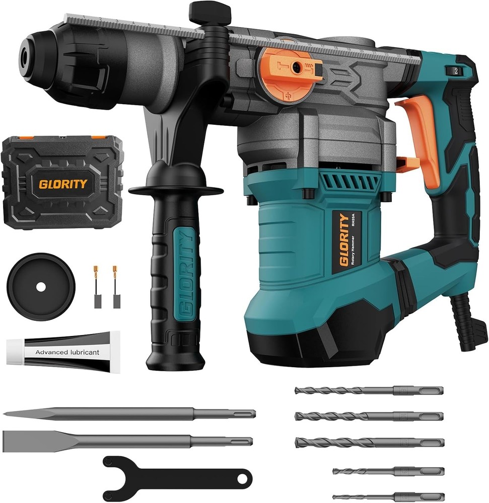 Heavy Duty Rotary Hammer Drill 13 Amp SDS-Plus 4 Functions Variable Speed