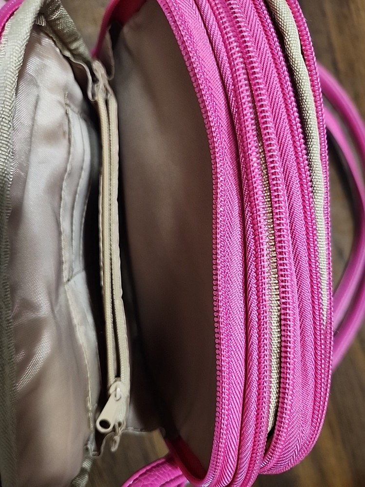 Multi Sac, Medium Hot Pink With Violet Floral Designs!