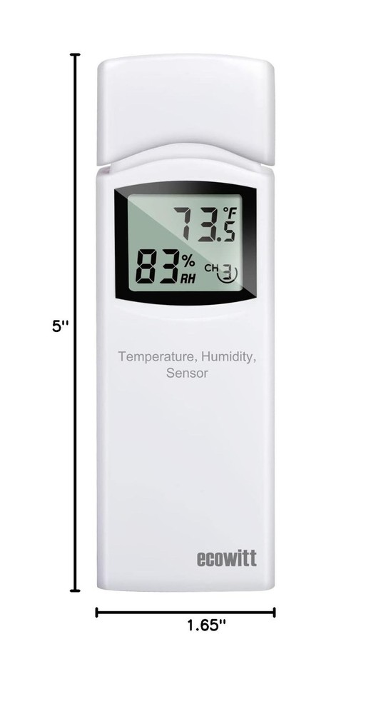 ECOWITT WN31 Wireless Multi-Channels Thermometer and Hygrometer Sensor, Tempe...