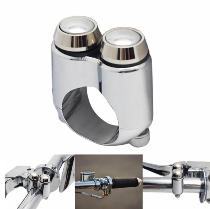 2 Buttons CNC Hand Control Momentary Switch Micro Switch, for 1 1 Inch Chrome