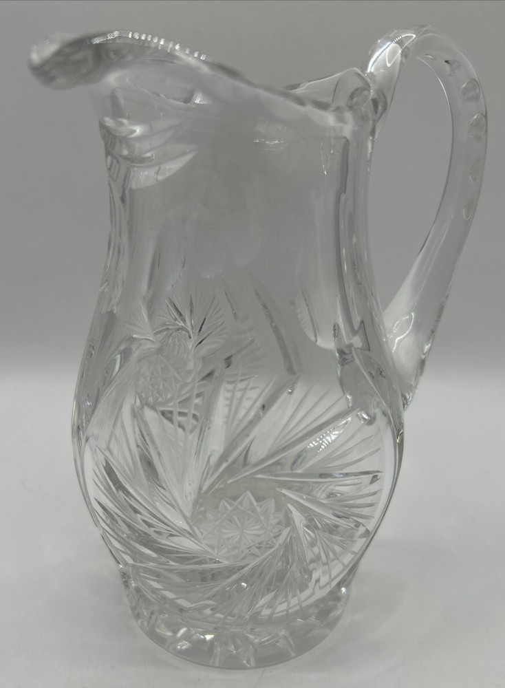 Cut glassPinwheel pattern creamer
