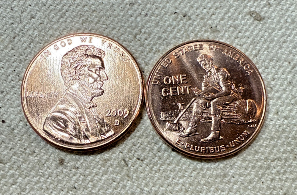 2009 D Variety 2 Formative Years 2 Lincoln Cent Uncirculated Rolls
