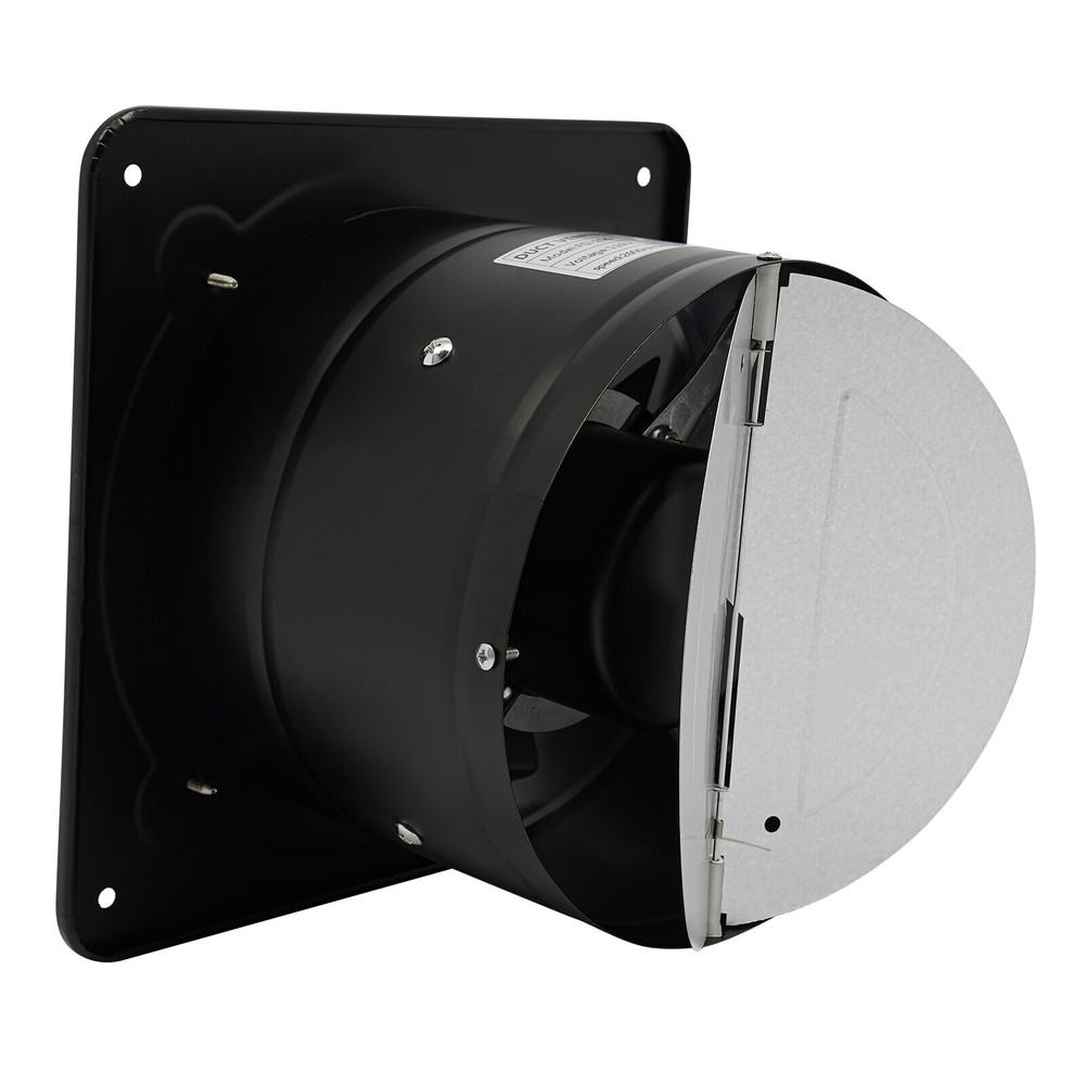 8" Wall-Mounted Exhaust Fan with Backdraft Damper for Kitchen Ventilation