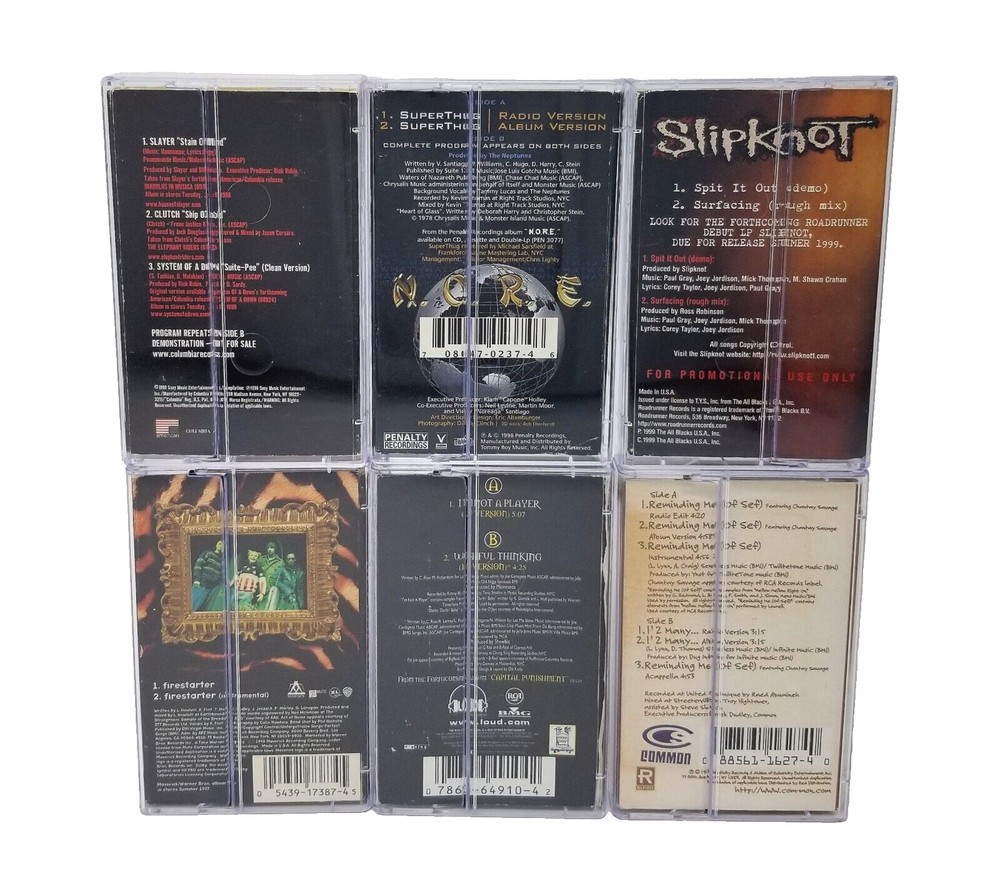 No Posts Cassette Tape Cases (5) Small Clear Plastic Storage Box