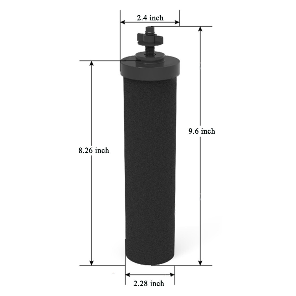 6Pk Black Water Filter Replacement,Compatible with Gravity Water Filter System