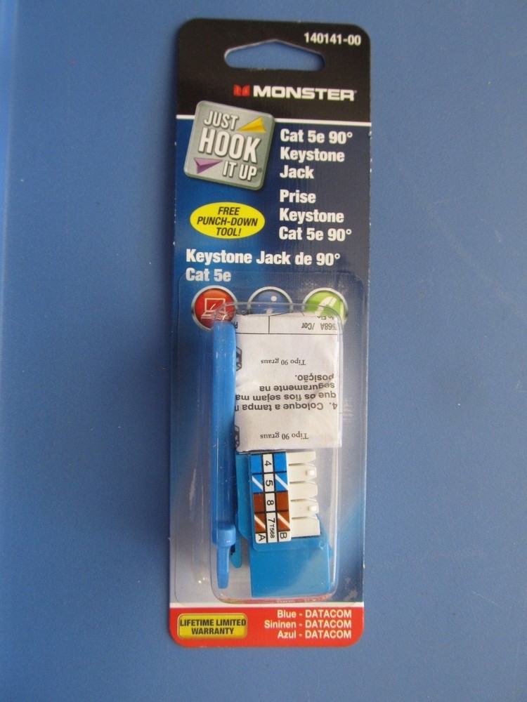 Monster Cat 5e Keystone Jack #140141-00  NEW