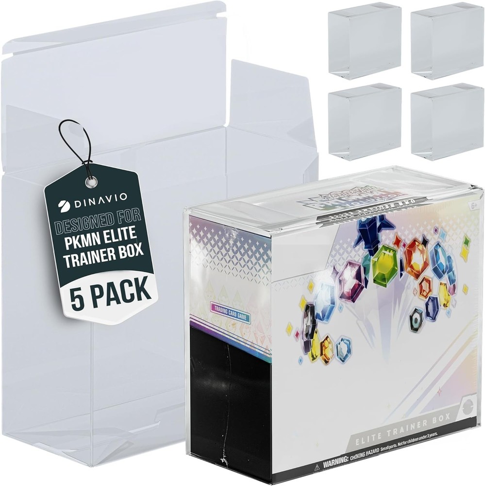 PET Plastic ETB Protector Case 5 Pack - Elite Trainer Box Protector - ETB Case C