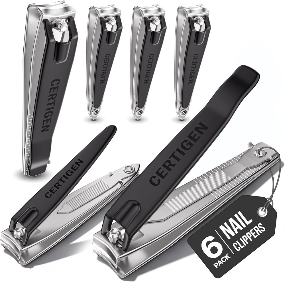 Nail Clippers Set - Includes Toenail Clippers, Finrnail Clipper, and