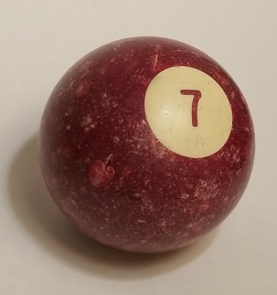 Vintage Bakelite Solid 7 Ball Billiard Pool Replacement 2 1/4" Standard Size