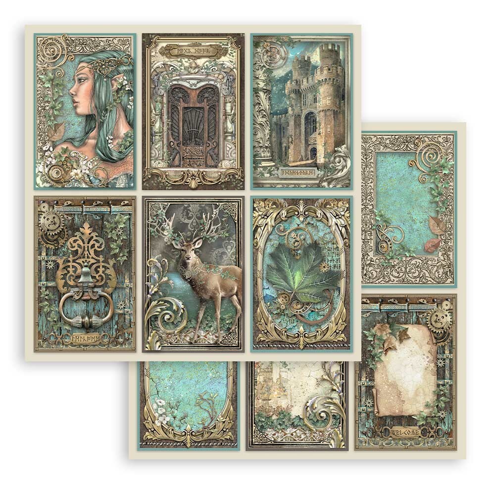 Stamperia MAGIC FOREST 8x8 Paper Pad 10 Sheets SBBS78
