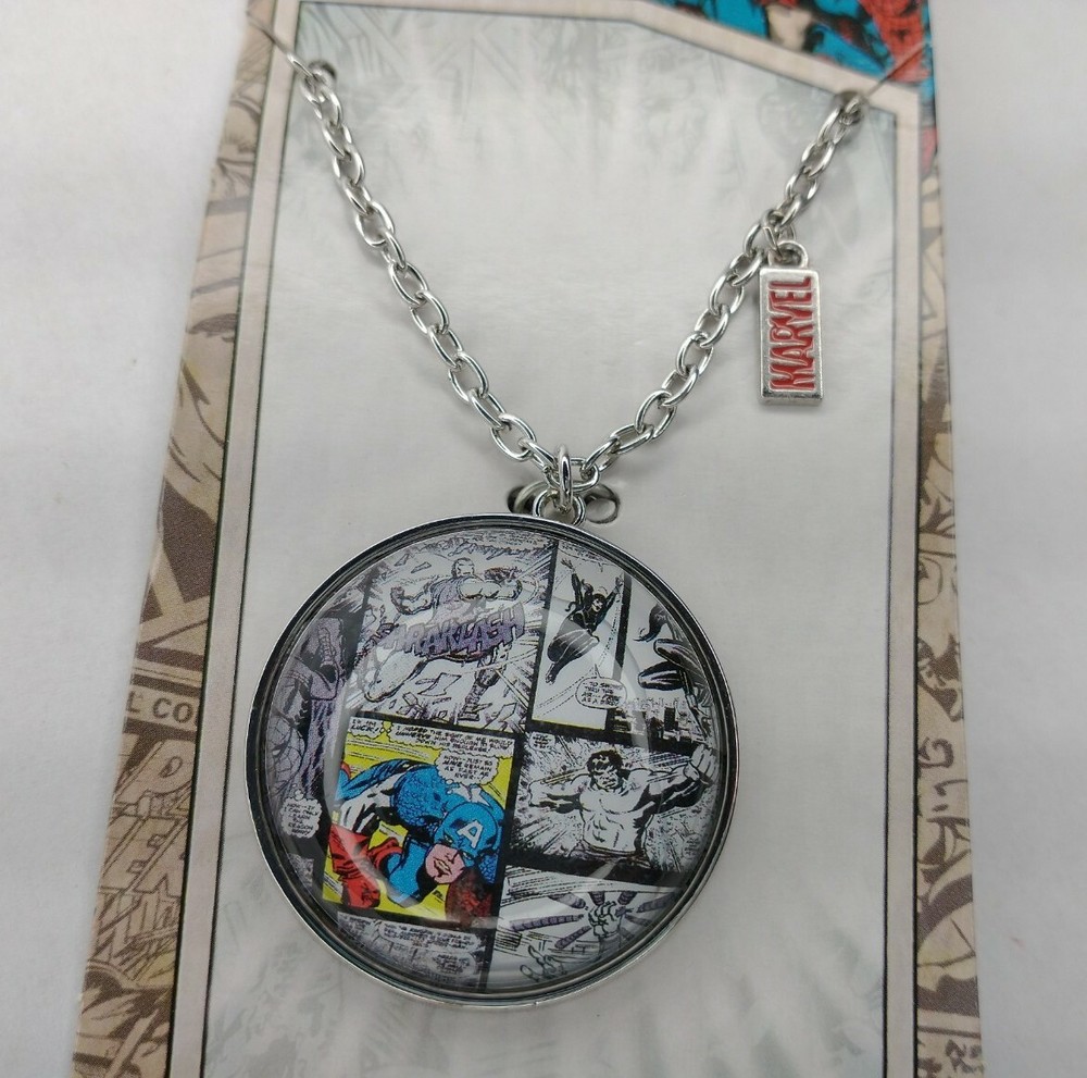Marvel Comics Necklace Cabochon Pendant New