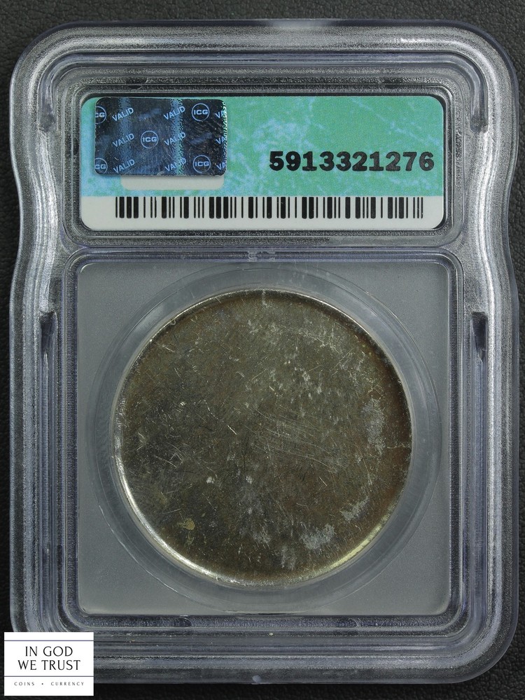 ND Commemorative Silver Dollar $1 BLANK PLANCHET MINT ERROR ICG MS 60