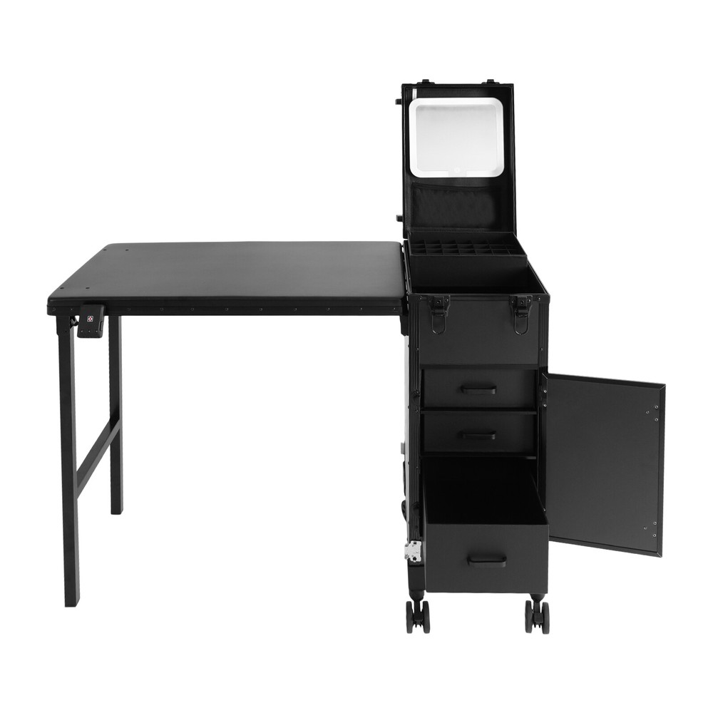 Professional Rolling Makeup Train Case Cosmetic Trolley Makeup Storage Organizer