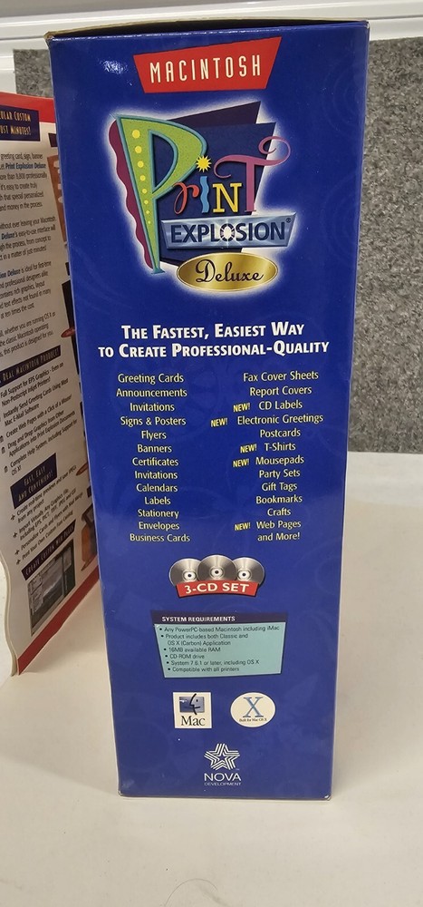 Print Explosion Deluxe Software For MAC Custom Design Cards Signs Banners & More