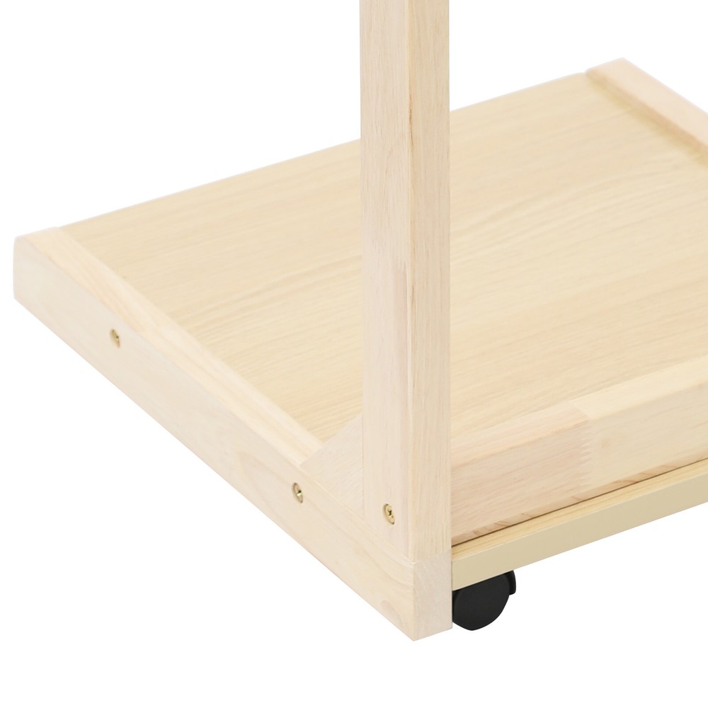 Movable Solid Wood Home Side Square Folding Coffee Side Table Adjustable Angle