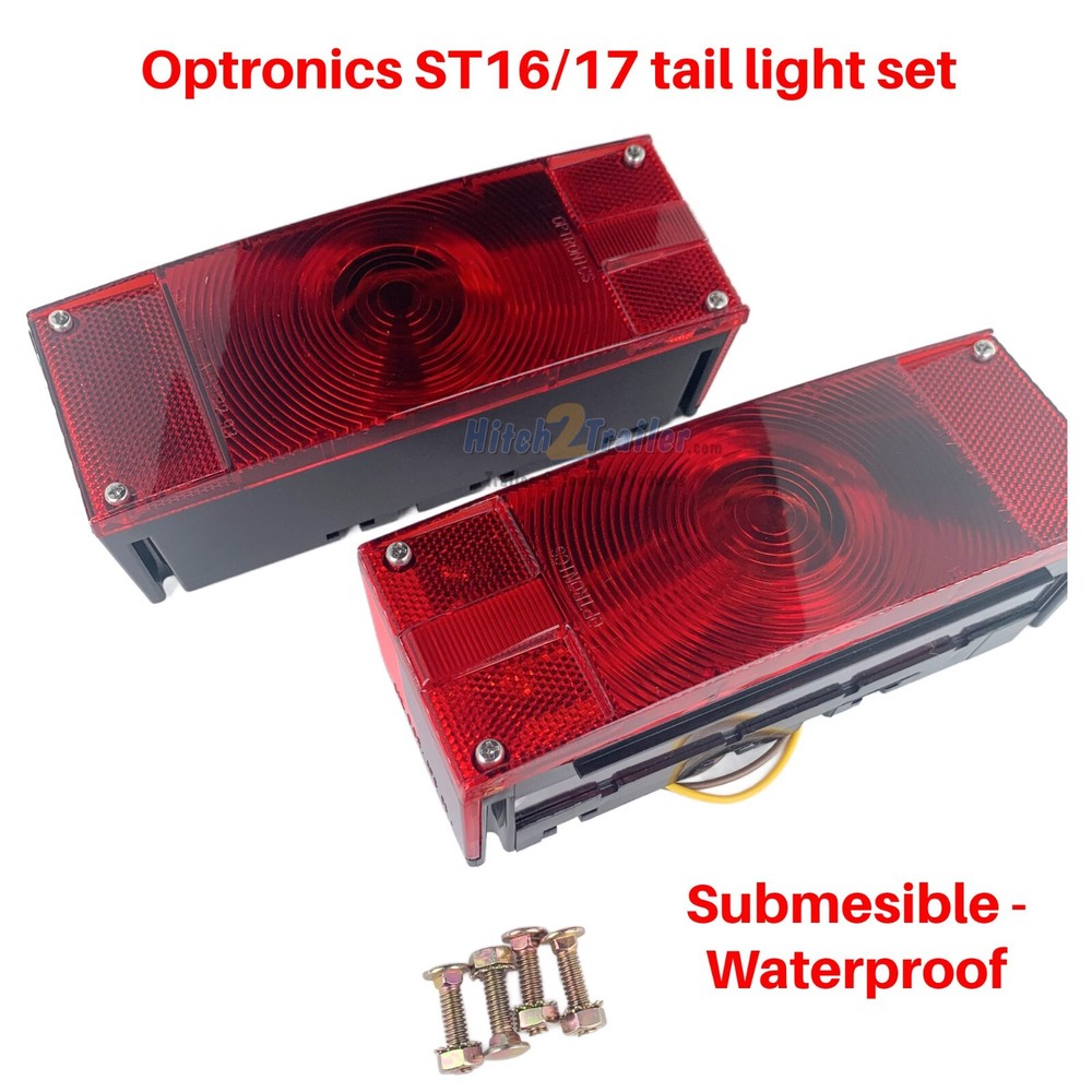 Optronics Submersible Combination Trailer Tail Lights stud mount ST16RB / ST17RB