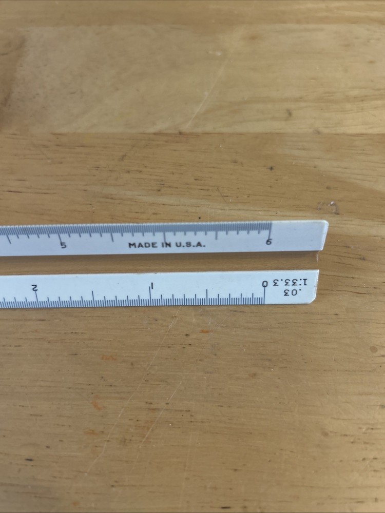 Plastic Triangular Scale Lietz Drafting Vintage