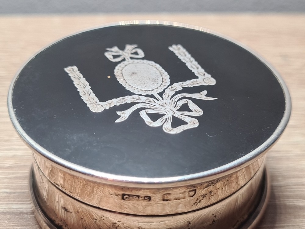 Sterling Silver Pill/Powder Box Art Deco