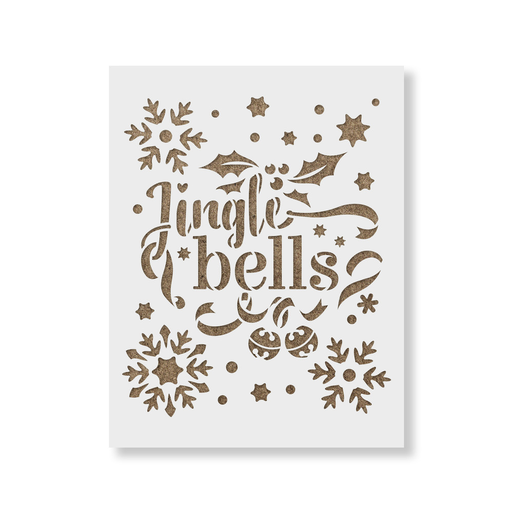 Jingle Bells Stencil - Durable & Reusable Mylar Stencils