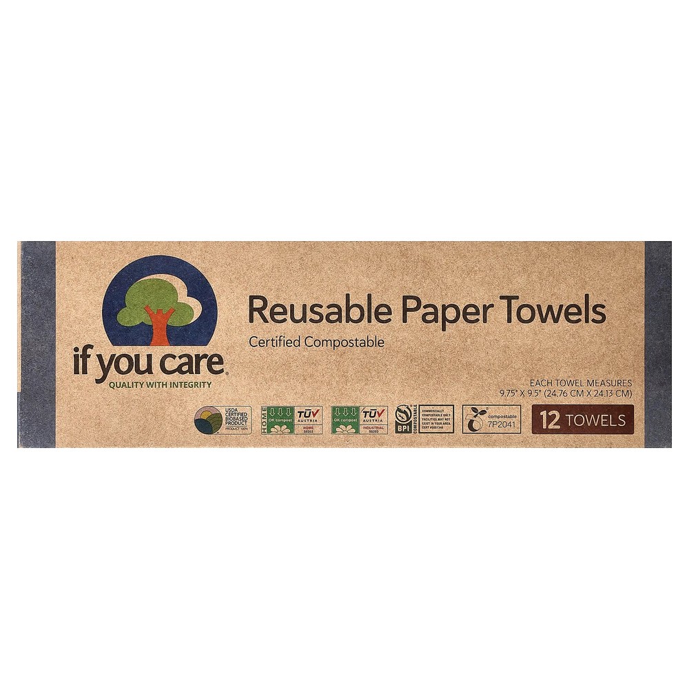 Reusable Paper Towels, 12 Towels