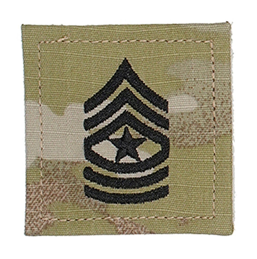 U.S. Army Sergeant Major OCP 2x2 w/ Hook Fastener (each)