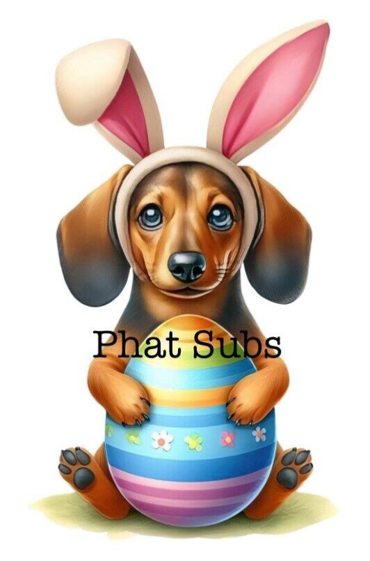 Sublimation Print Dachshund Easter Egg Ready to Press Heat Transfer