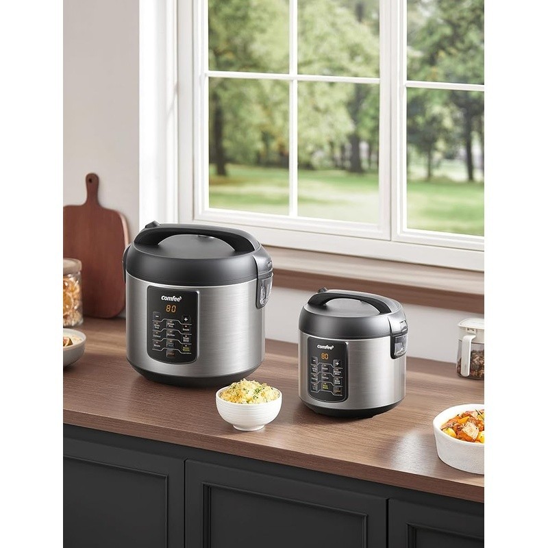 Multifunctional 8 Cup Electric Rice Cooker W/ Digital Display & 6 Programs New