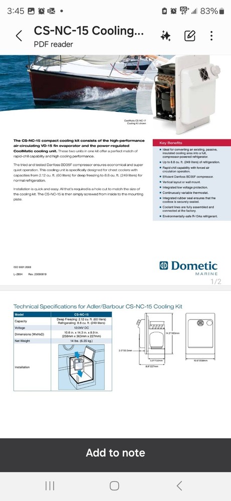 Waeco Cold Machine Dometic 12/24 DC