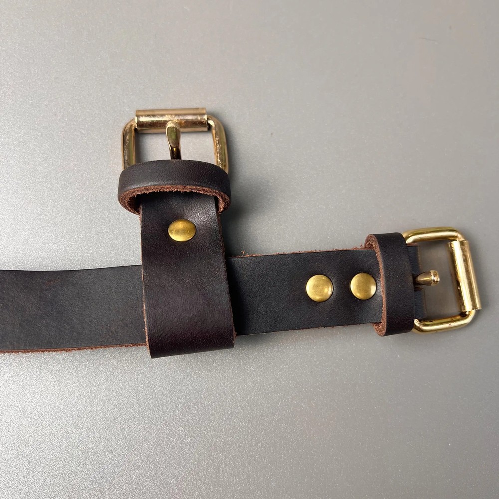Genuine Leather Y-Shaped Dog Harness Adjustable Neck Chest Pull-Proof, Durable