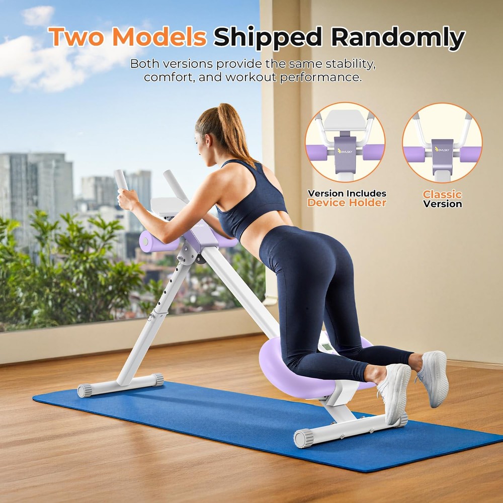 Ab Machine Adjustable Abdominal Trainer for Home Gym Workout, Foldable Knee P...