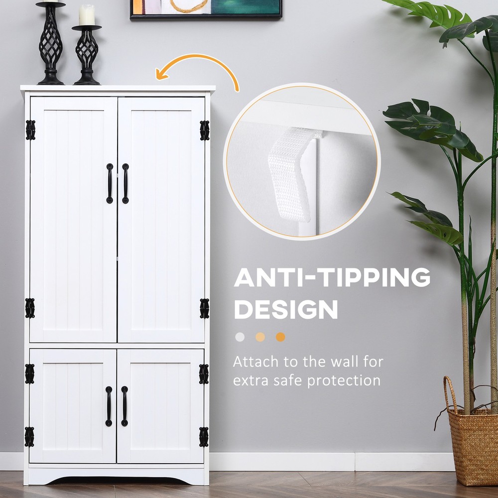 48.5" Kitchen Pantry, Storage Cabinet, Cupboard Organizer
