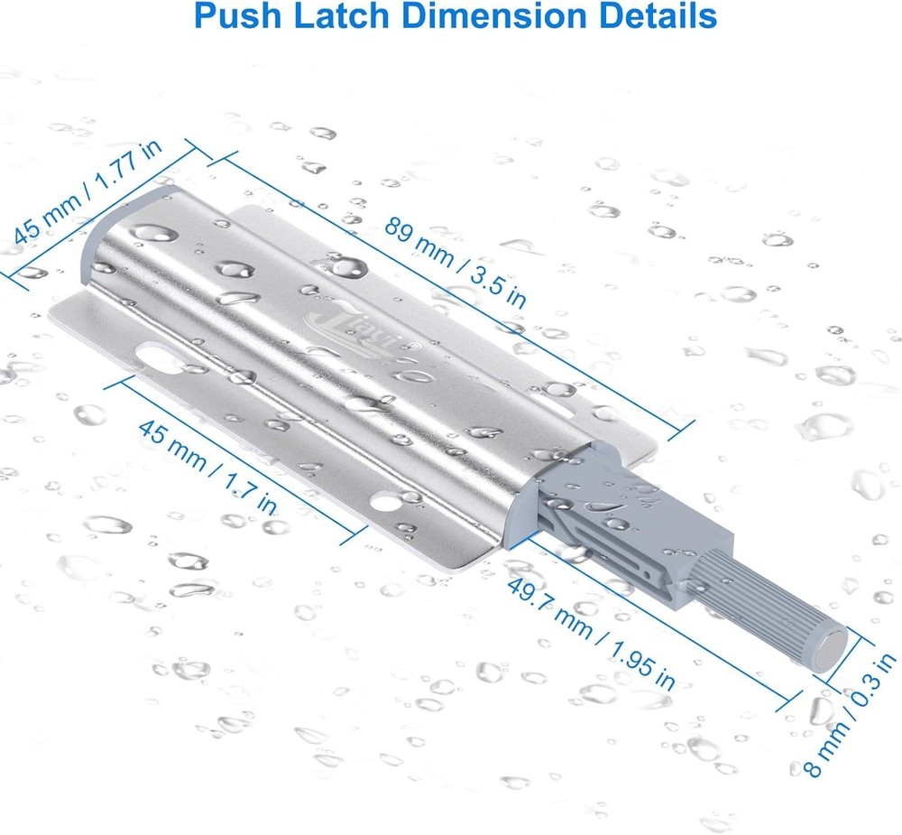 Seamless Installation Push Open Door Latch - Magnetic for Secure Closures