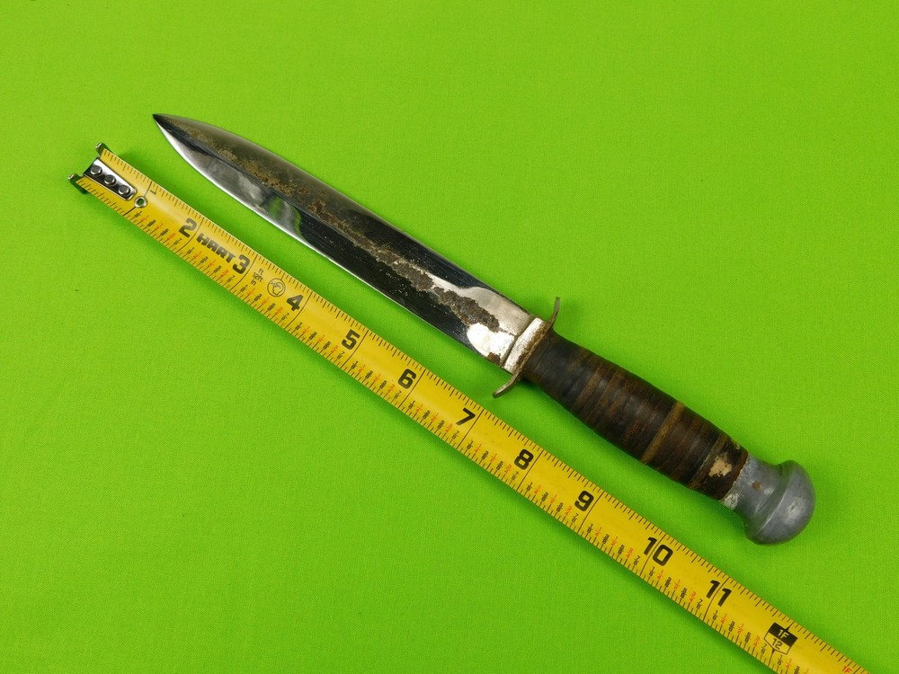 US WW2 Stiletto Fighting Knife w/ Sheath