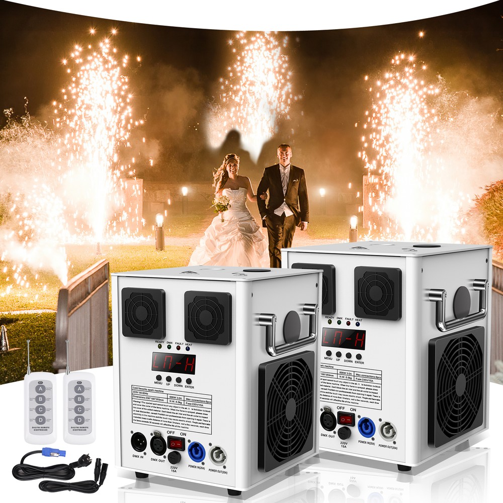 Large 700W Cold Spark Machine Firework Stage Effect DJ Event Party Wedding+Case