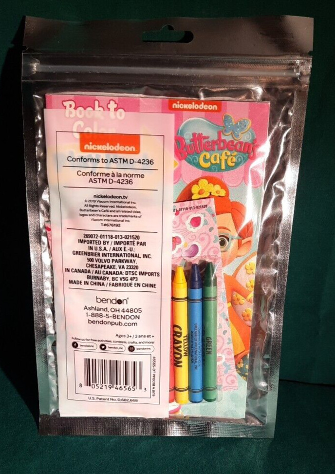 Nickelodeon Butterbean's Cafe Play Pack Activity Set Coloring Stickers NEW