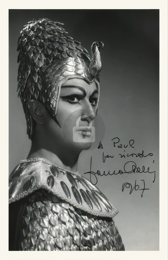Franco Corelli Signed Autograph Photo Postcard COPY