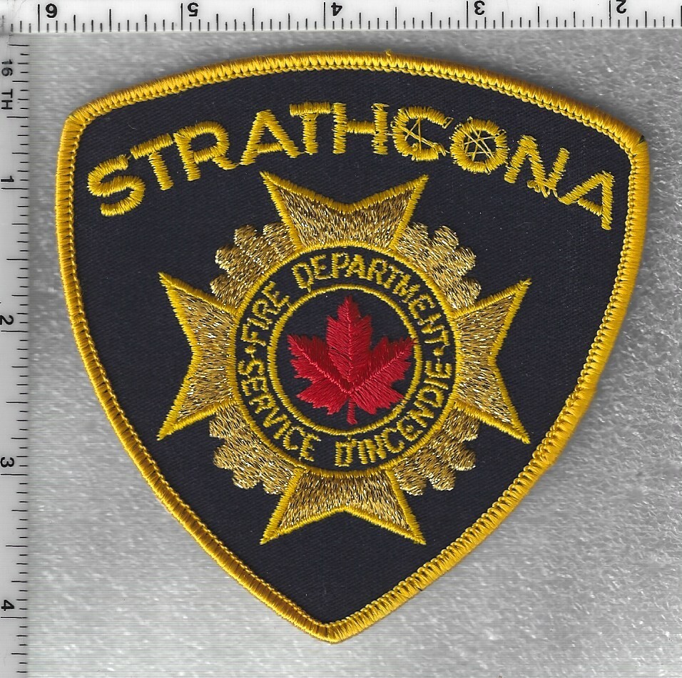 Strathcona Fire Department  (Alberta, Canada)  Yellow Shoulder Patch Eratta 2