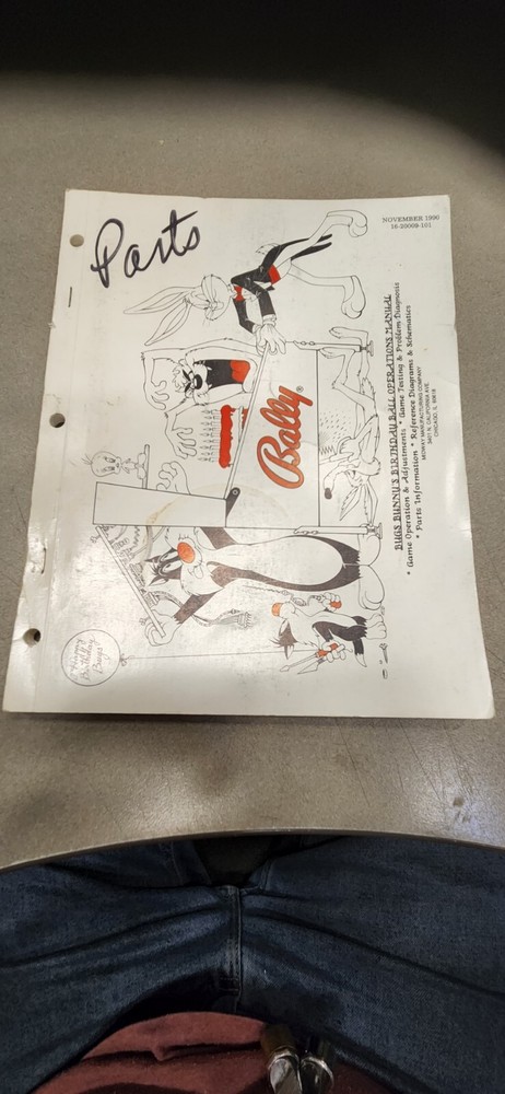 Bally's Bugs Bunny's Birthday Operations Manual